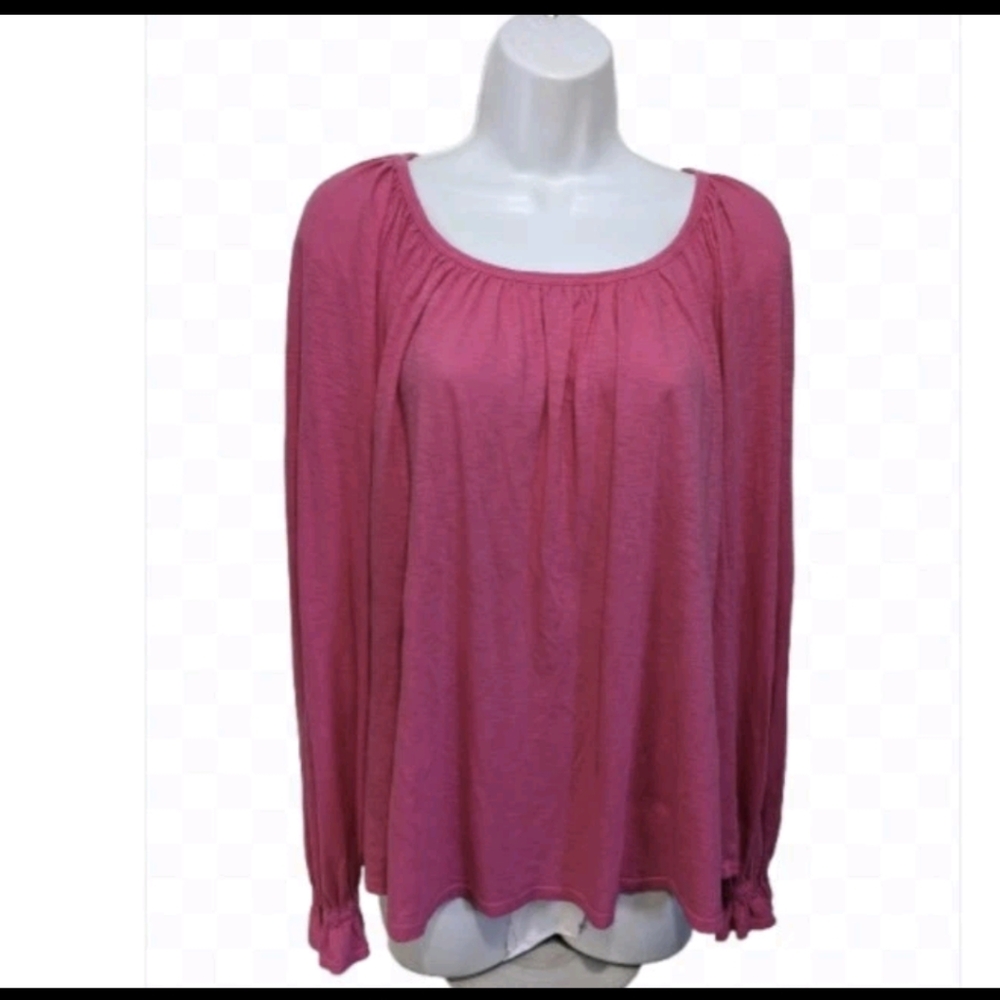 Sundry Size 0 Peasant Top Long Sleeve Pink #8700